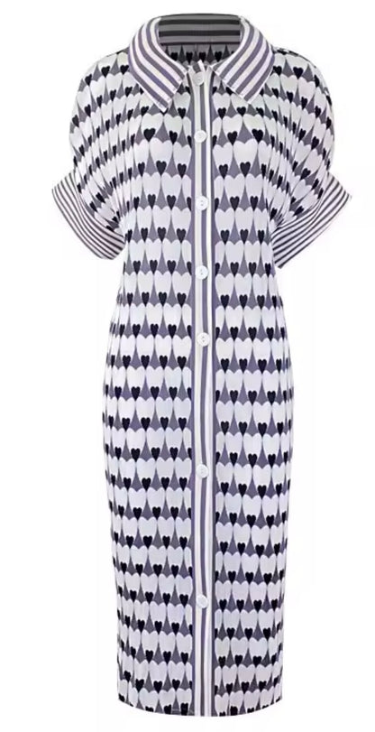 RIBBED HEART DRESS