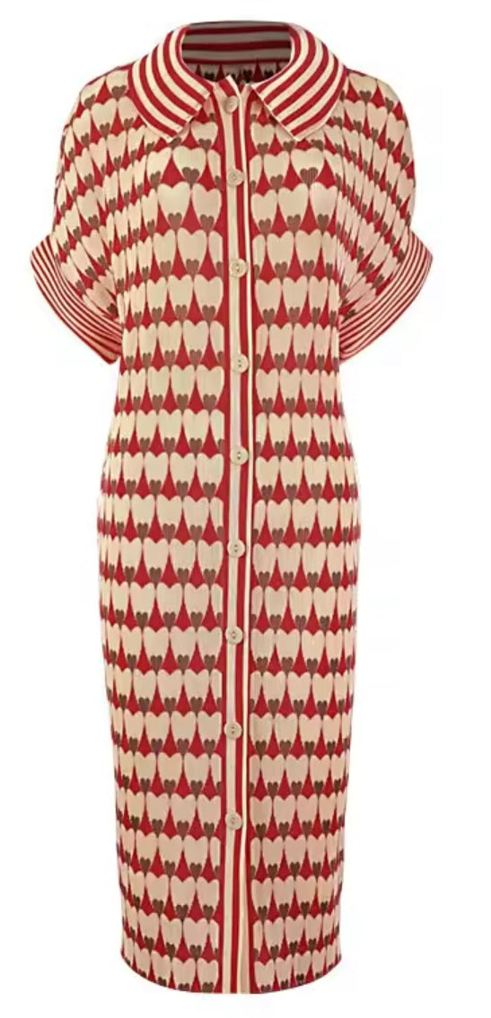RIBBED HEART DRESS