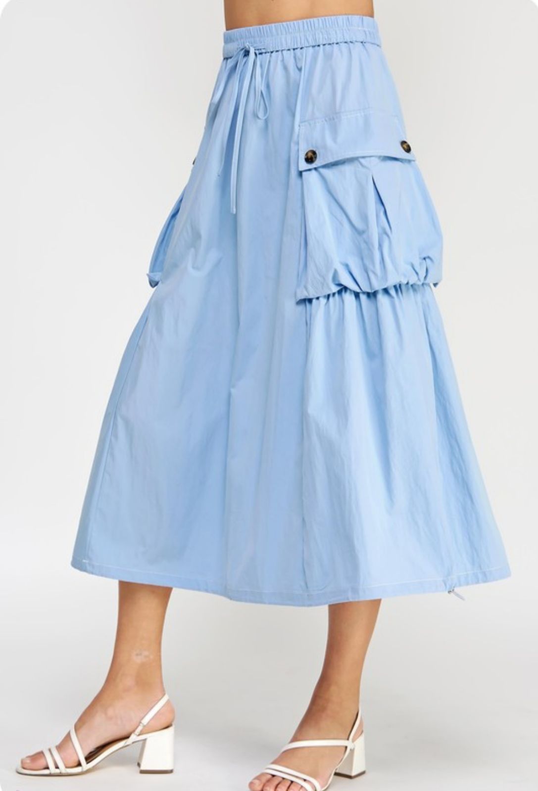 PARACHUTE BUBBLE MIDI SKIRT