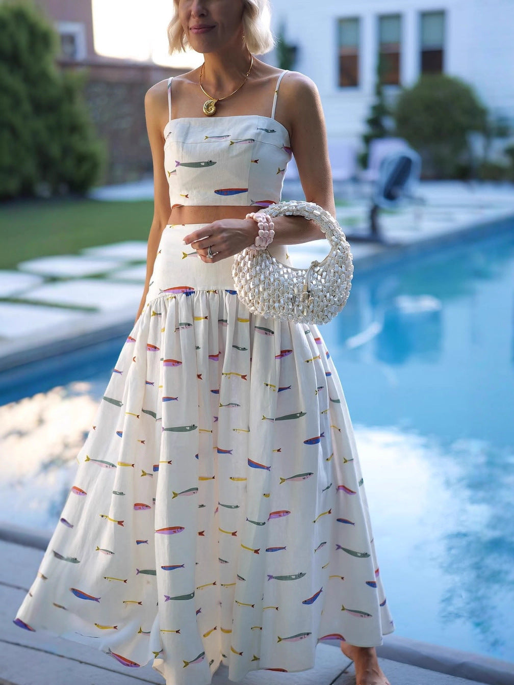 TOP AND LOOSE SKIRT SET
