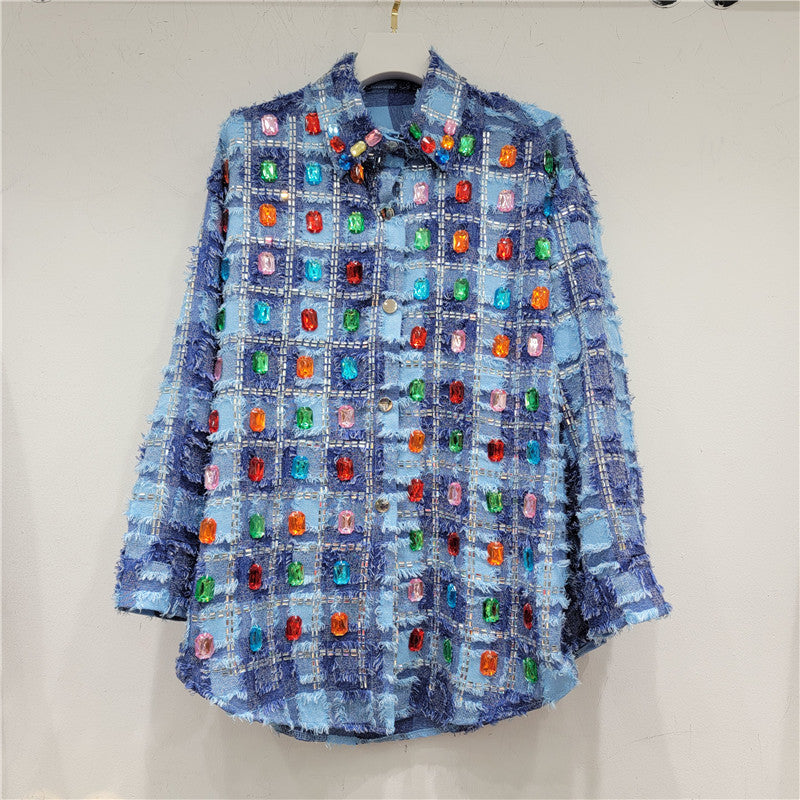 JEWELD DENIM SHIRT