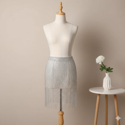 SPARKLY FRINGED BOTTOM